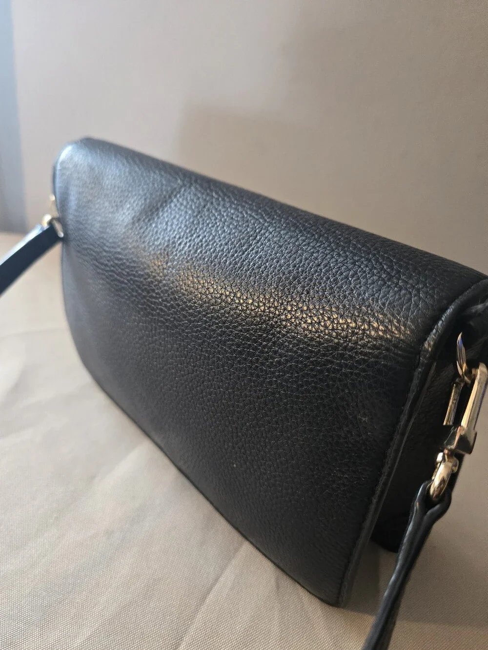 Tory Burch Bombe T Small Crossbody Bag in classic black.